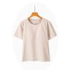 T-shirt da donna a maniche corte con reggiseno integrato, Top in cotone per il tempo libero per Primavera/Estate