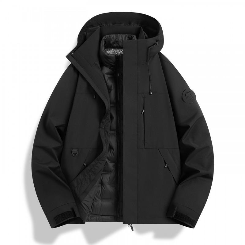 3-in-1 Waterproof Windproof Hiking Jacket With Removable Fleece Liner Men Women Outdoor Trekking Camping