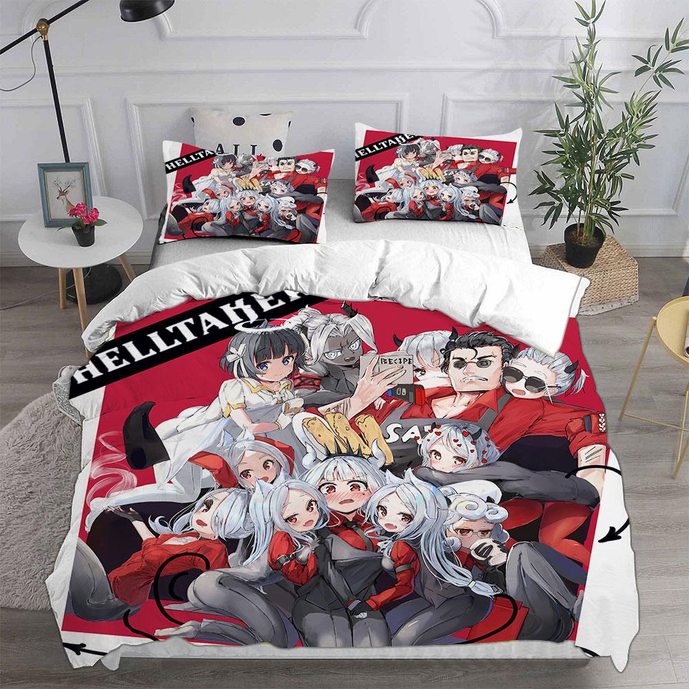 New Game Helltaker Bedding Sets Comforter Quilt Bed Cover Duvet Cover Pillow Case 2-3 Pieces Sets Kids Adult Size Home Textiles