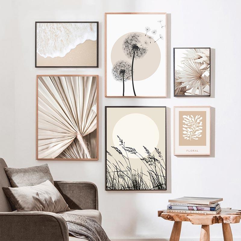 Dandelion Reed Flower Plants Leaves Canvas Wall Art Painting Abstract Nordic Posters And Prints Wall Pictures For Living Room