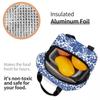 Porcelain Blue Oriental Bird Pattern Insulated Lunch Bag for Camping Travel Chinoiserie Thermal Cooler Lunch Box Women Kids