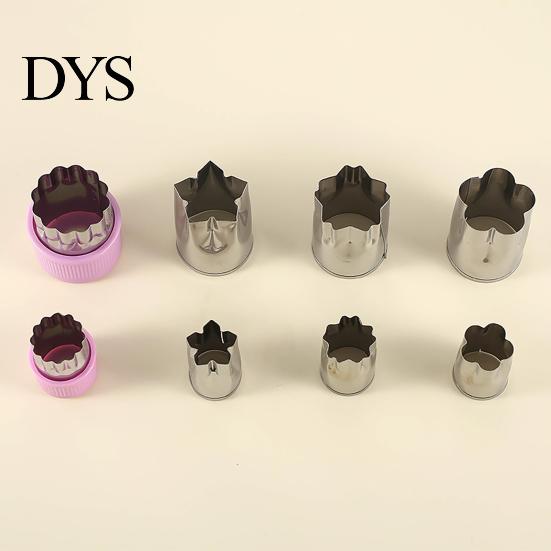 Dessert Mold 8Pcs/Set Cookie Cutter Heat-resistant Non-stick Anti-Deform Quick Demoulding Cake Embossing Die DIY Flower Animal Biscuit Kitchen Tool