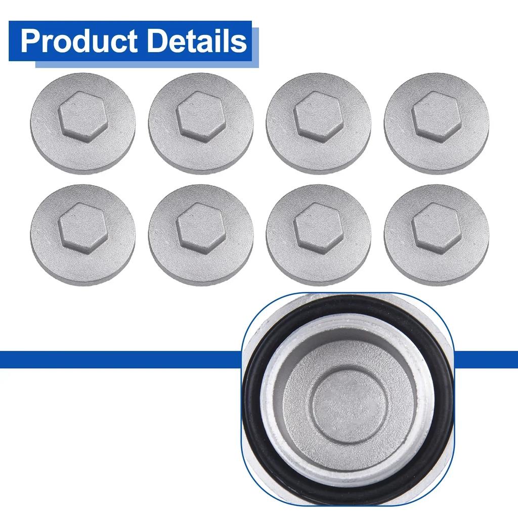 8Pcs Valve Cap For CB 350 400 500 550 750 Four K0 K1 K2-K6 K7 F1 F2 Auto Valve Tappet Cover W/O-rings M30 X 1.5 Mm 12361-371-980