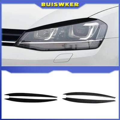 Auto Scheinwerfer Augenbraue Augenlid Abdeckung Trim ABS Carbon Fiber Blickfang Für VW Golf 7 VII GTI GTD R MK7 2013-2017
