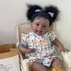 24'' 60cm Cloth Body Reborn Dolls YANNIK Handmade Rooted Exploding Hair Rebirth Doll Cute American Africa Dark Skin Simulation Regenerated Babies Doll