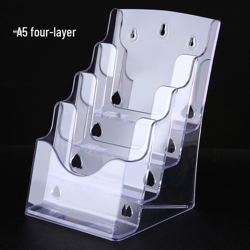 A4 Acrylic Three-Layer Brochure and Leaflet Display Stand