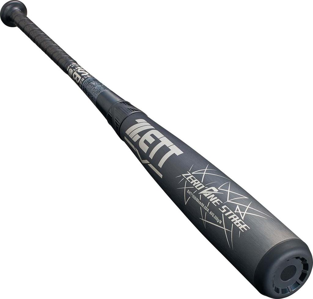 ZETT Youth Baseball Zero One Metal 550g Black Made in BAT71630 Bat, Stage, (Super Duralumin), 80cm, Average, (1900), Japan,