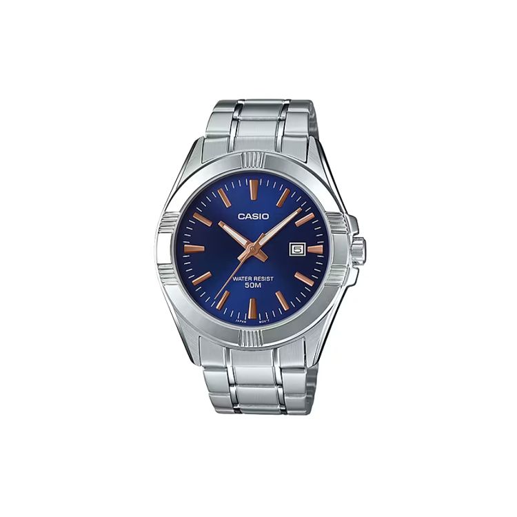 

Casio 50M Waterproof Quartz Movement Stainless Steel Watch Men watches Blue MTP-1308D-2A Blue Dial