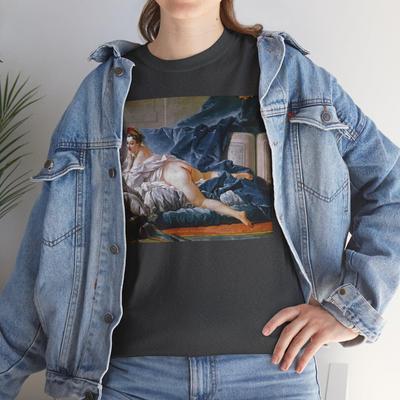 Brown Odalisque Art T-Shirt and Kids Tshirt, Francois Boucher Print Fashion