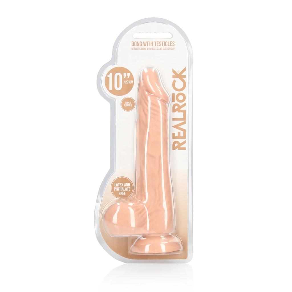 RealRock - Dildo with Testicles 25 cm