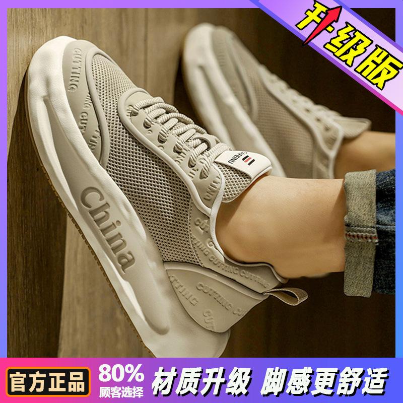 Mesh shoes summer mesh breathable thin heightening sports dad shoes