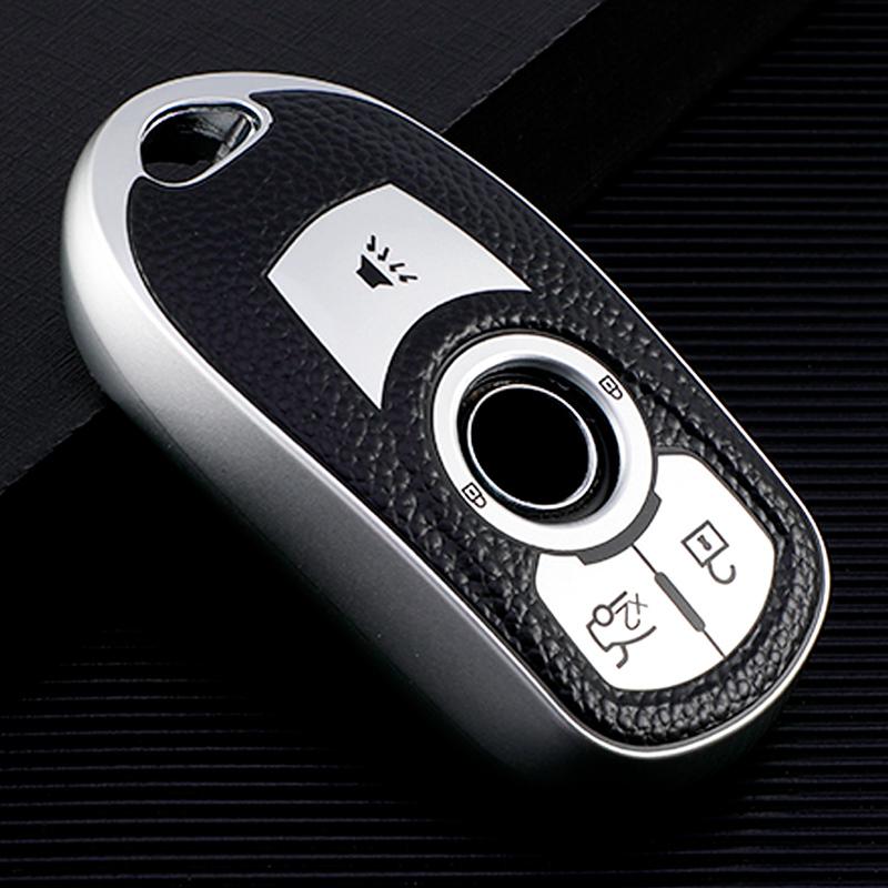 Car Key Cover Bag Case Shell Protector Keychain for Buick Encore Envision Car Excelle Lacrosse Regal Verano GX GL6 Leather TPU