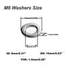 400/200/100pcs Lock and Flat Washer Assortment Kit Stainless Steel M3 M4 M5 M6 M8 M10 Spring Lock Washers and Flat Washers Set