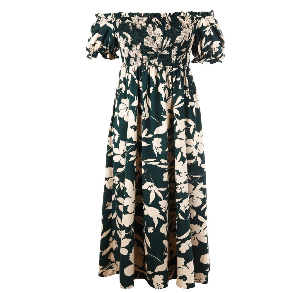 Vestido feminino de verão plus size estampado casual vestido de férias boêmio elegante midi vestidos longos