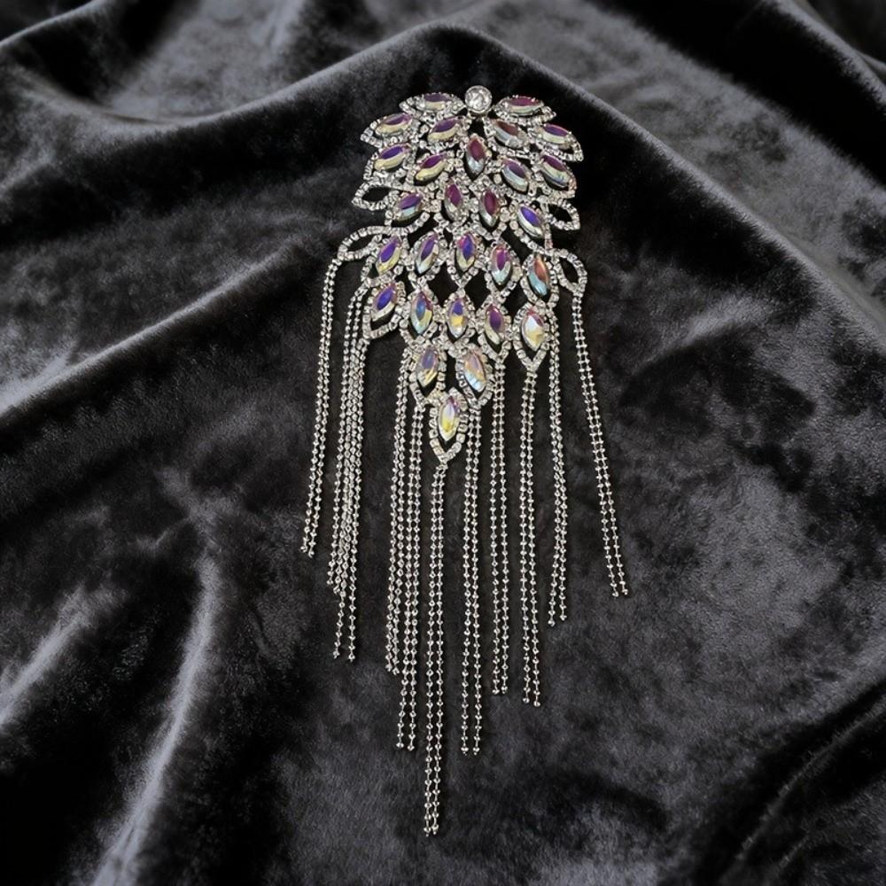 Pin Beads Tassel Epaulette Rhinestone Shoulder Jewelry Clothing Accessories