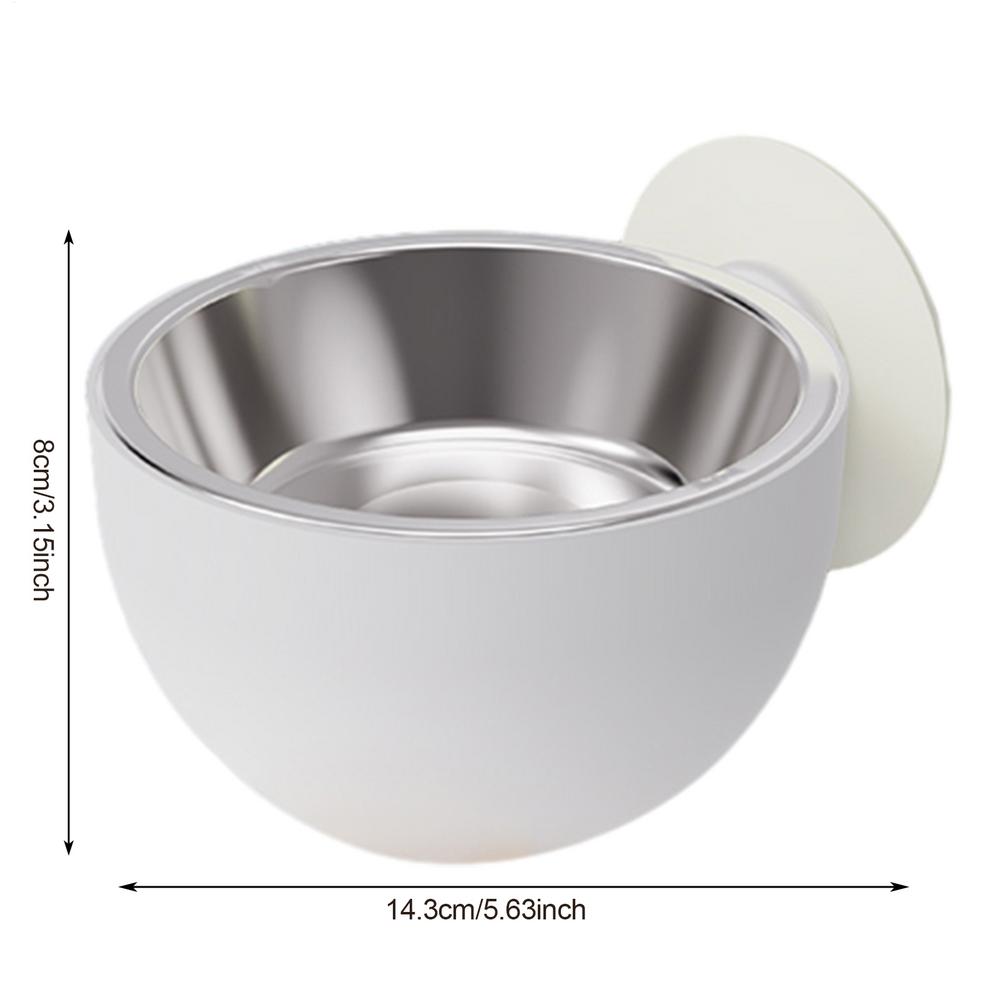 Wall Magnetic Dog Bowl Stainless Steel Elevated Pet Bowl Anti Spill Dog Food Bowls Detachable Wall Mount Raised Puppy Food Bowl белый
