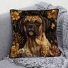 1pc Vintage Mastiff Dog Design Pillowcase - Soft and Comfortable Polyester Short Plush Fabric, Single-Sided Print, Pillow Insert Not Included, 44.96*4