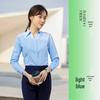 Damen Rosa V-Ausschnitt Bambusfaser Stretch Shirt - Gestickte Formelle Kleidung für Büro, Verkauf und Hotel Rezeption
