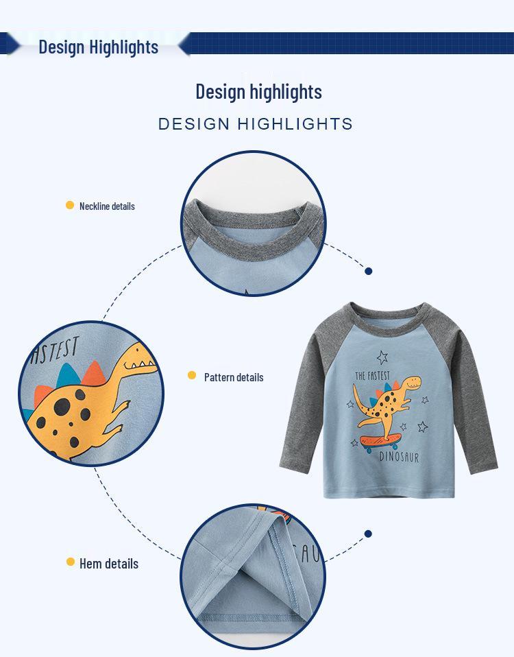 27kids Herbst 2025 Koreanisches Jungen Langarm Unterhemd