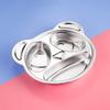 Stainless Steel Dinner Plate for Kids Cartoon Design Divided Tray Food-Grade Safe Durable Children Compartment Serving Snack Dishes
