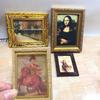 Resin Craft Doll Accessories Playing House Miniature Oil Painting 1:12 Scale Vintage Framed Photos Mini Picture