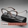 Ultra-light Cat-eye Frames Presbyopia Glasses Metal Temples with Blue Light Protection High-end HD Reading Glasses for Women