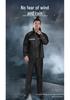 Custom Black High-Visibility Reflective Raincoat for Traffic and Road Admin, Trendy Split Set