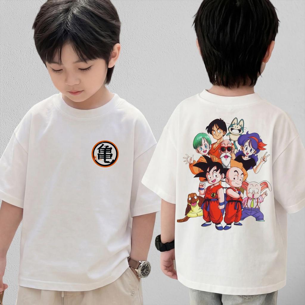 Anime Dragon Ball Cosplay TShirt Cotton Short Sleeve Tops Casual Loose Retro TShirt Men Women Kids Family Matching Outfits