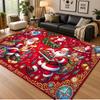 Christmas Theme Floor Carpet, Soft Area Rug, Xmas Indoor Home Holiday Decoration