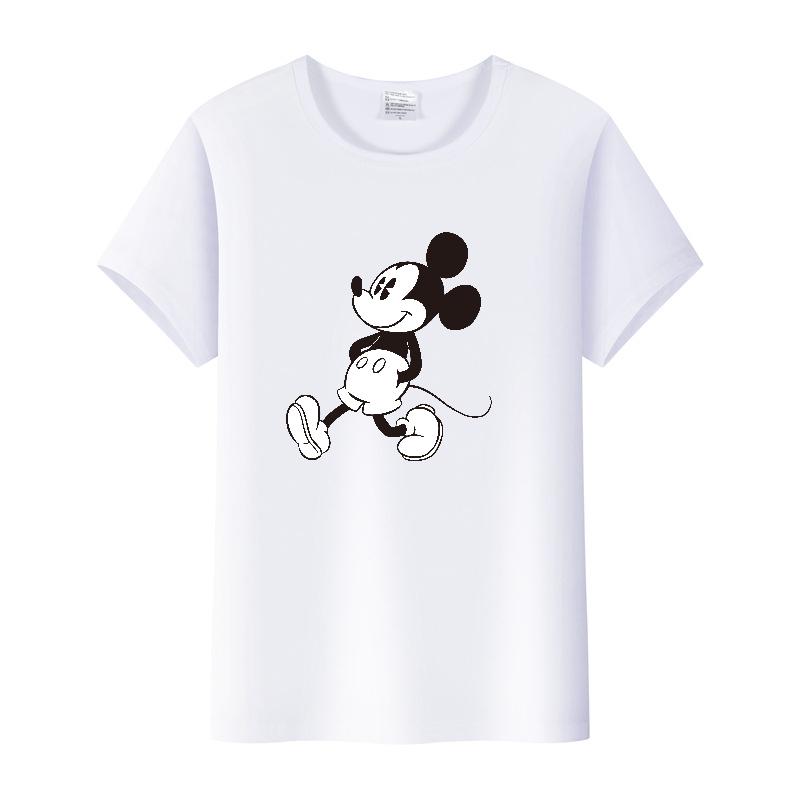 Vintage Unisex Cartoon Tshirt Mickey Mouse Tops Graphic Clothes Summer Blouses Short Sleeve T-shirt White Tees