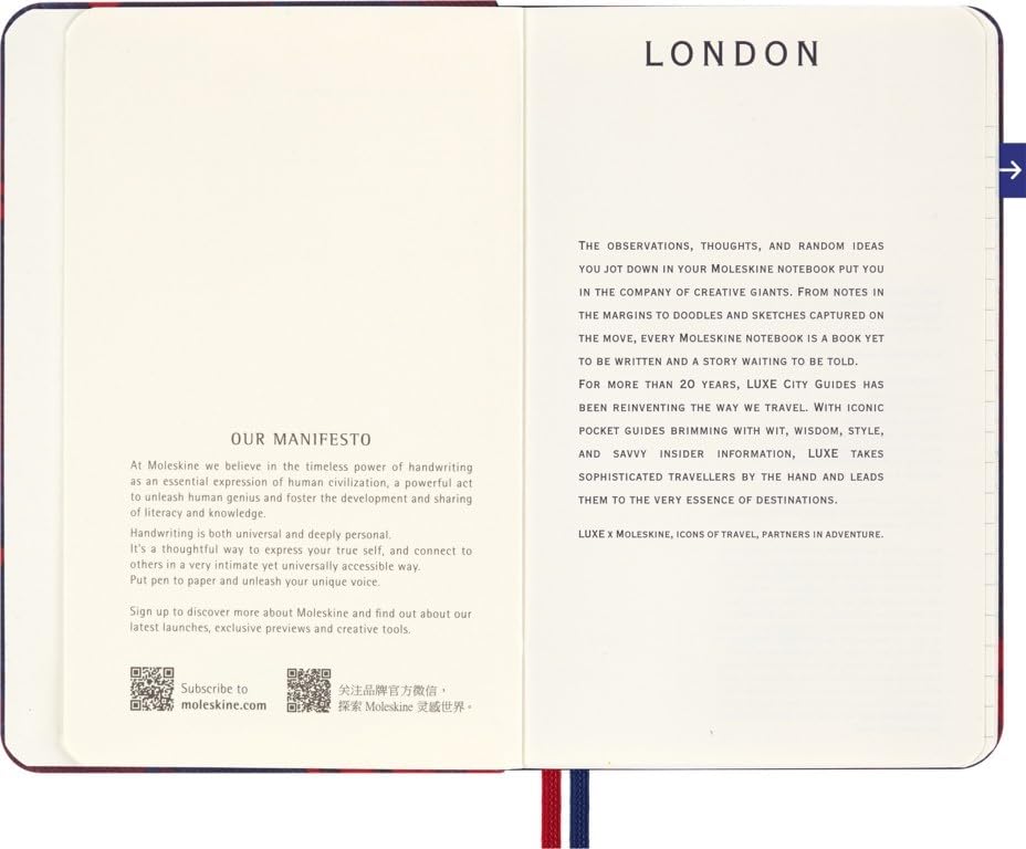 Moleskine LUXE x Moleskine "London City" Notebook, Hardcover, Pocket Size, Lined, CNLCLND