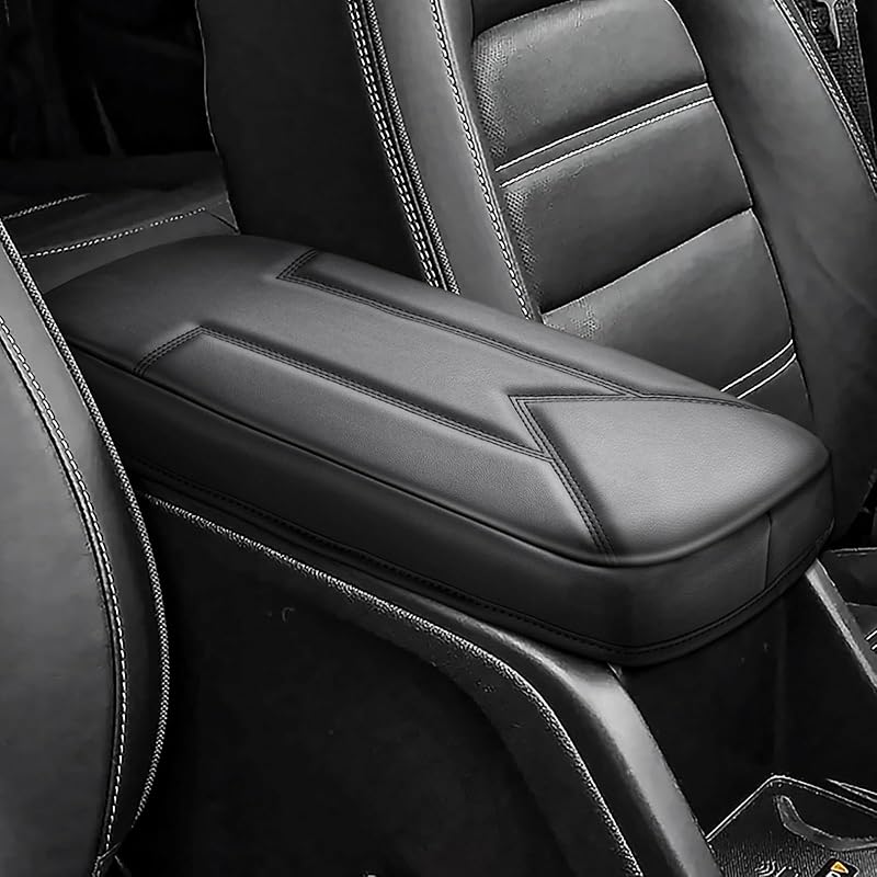 FIILINES Center Console Cover For Chevrolet Chevy Colorado/GMC Canyon 2015-, With Hidden PocketsArmrest Cover Pad Cushion Protector Colorado/Canyon