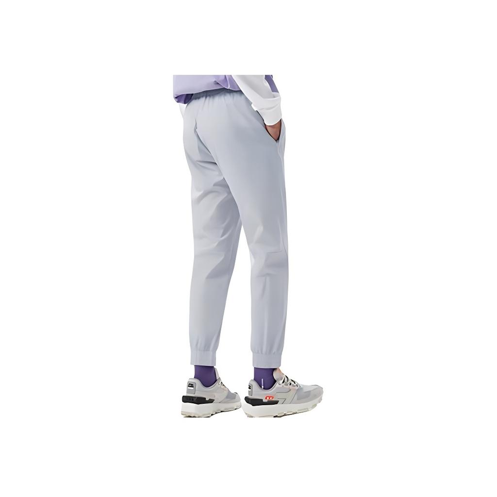 Li-Ning Badfive Solid Color Tapered Sports Pants Men Bottoms Grey-Blue AYKS363-3