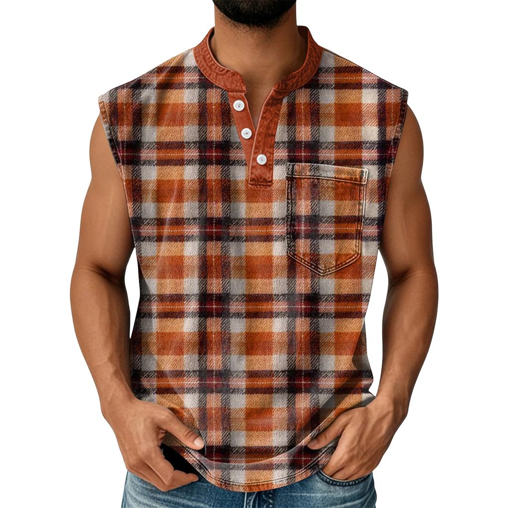 Men's Casual Button Pocket Sleeveless Vest