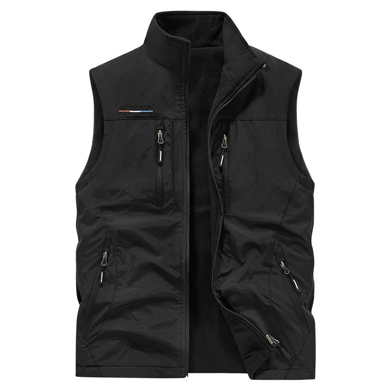 Autumn and Winter Loose Large Size Lamb Velvet Double-sided Men's Vest Casual Trendy Velvet Warm Jacket