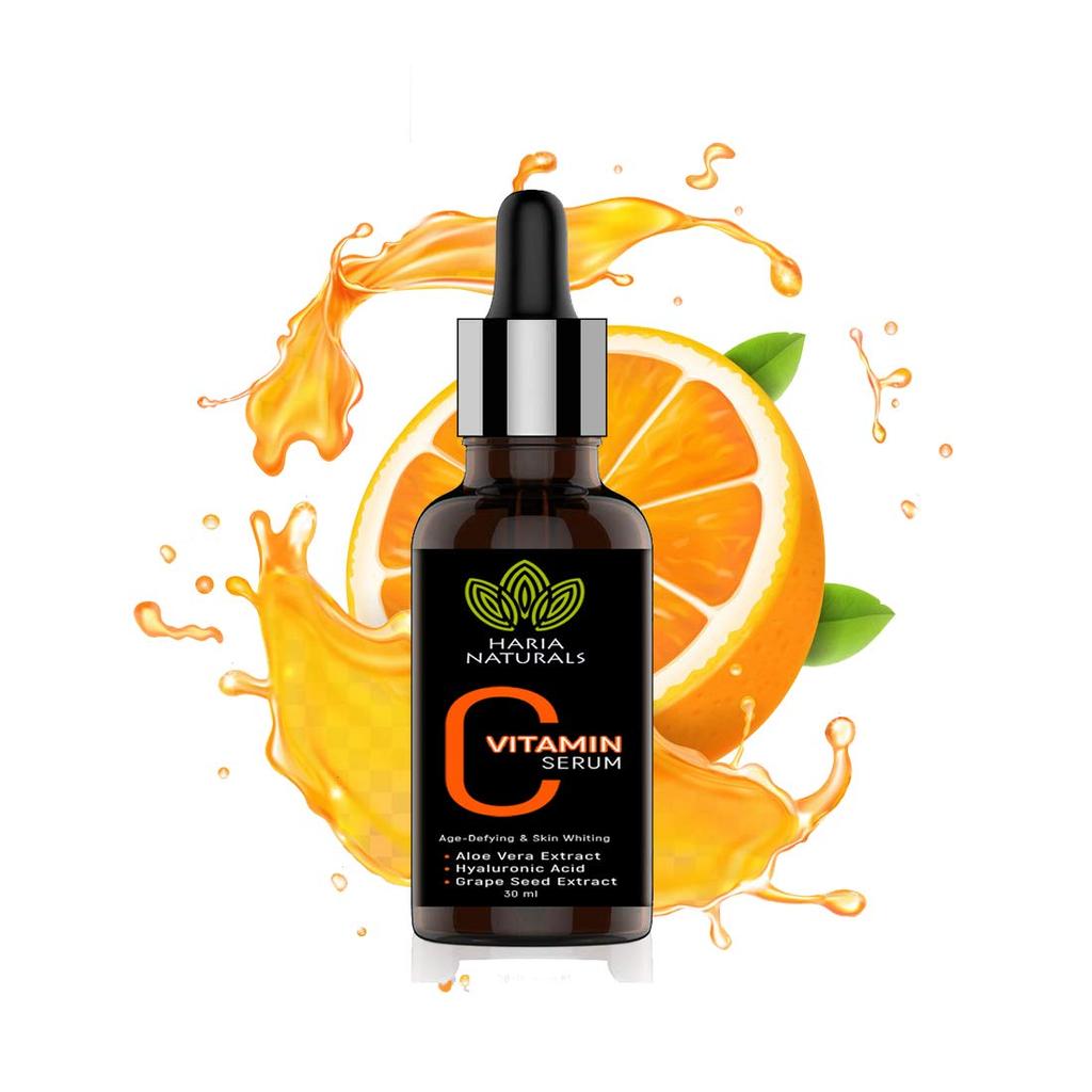 Haria Naturals Vitamin C - Skin Clearing Serum - Brightening, Anti-Aging Skin Repair, Dark Circle, Damage Corrector 30 ml