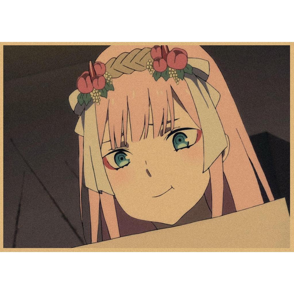 National Team DARLING In the FRANXX Retro Kraft Paper Anime Poster 261 for Wall Decoration