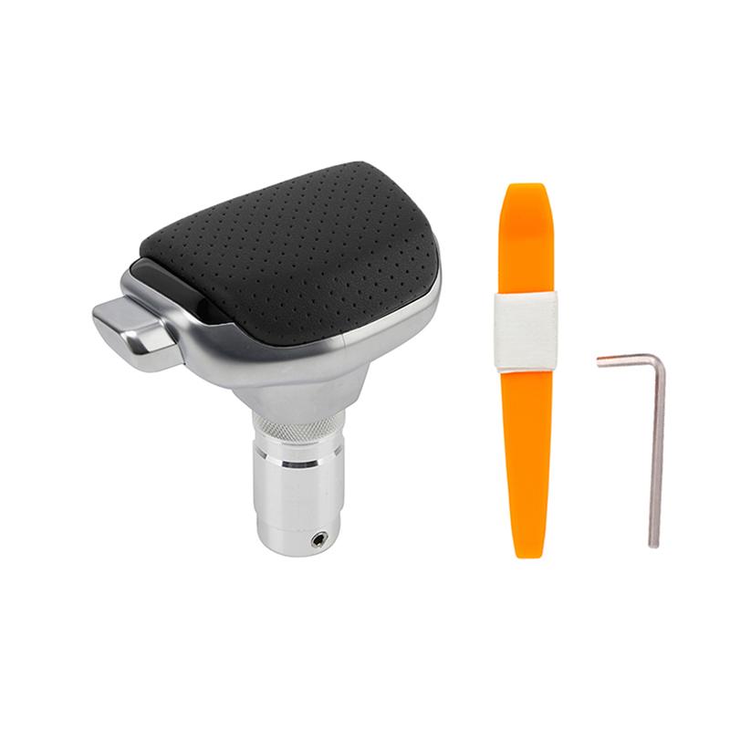Universal PU Leather Automatic Car Gear Shift Knob Shifter Lever Handle Head Stick Replacement Interior Accessories for Kia for Hyundai