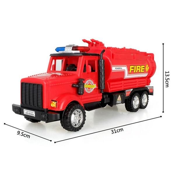 Children's Large Inertia Fire Truck Toy City Rescue Fleet Ladder Water Tank Model Boys Truck