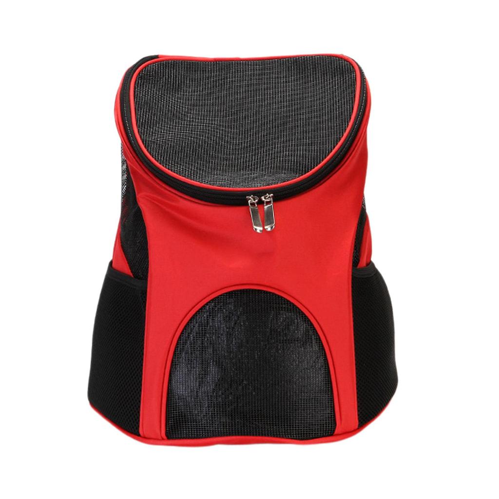 Pet Carrier Mesh Backpack, Cat Breathable , Portable Ventilated and Outdoor Collapsible Red