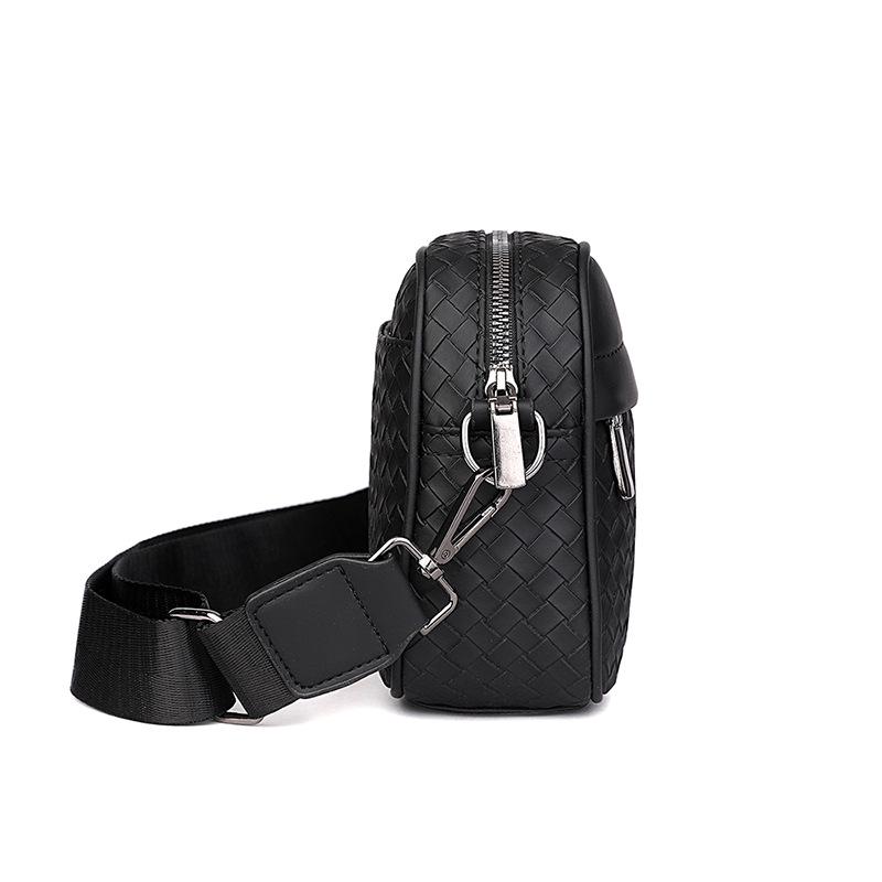 Men's Crossbody Woven Square Bag - Casual, Trendy, Sporty, High-Grade Business Storage