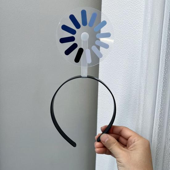 Loading Icon Hairpin Spin-Load Design Hair Hoop Elastic School Uniform Headband Party Hair Accessory