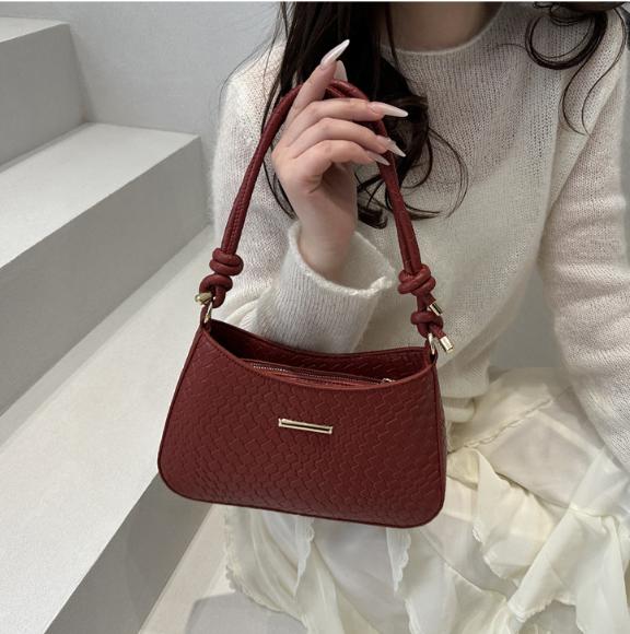 New Commuting Solid Color Armpit Bag Crossbody Bag Simple and Fashionable Shoulder Bag Temperament Women's Handbag