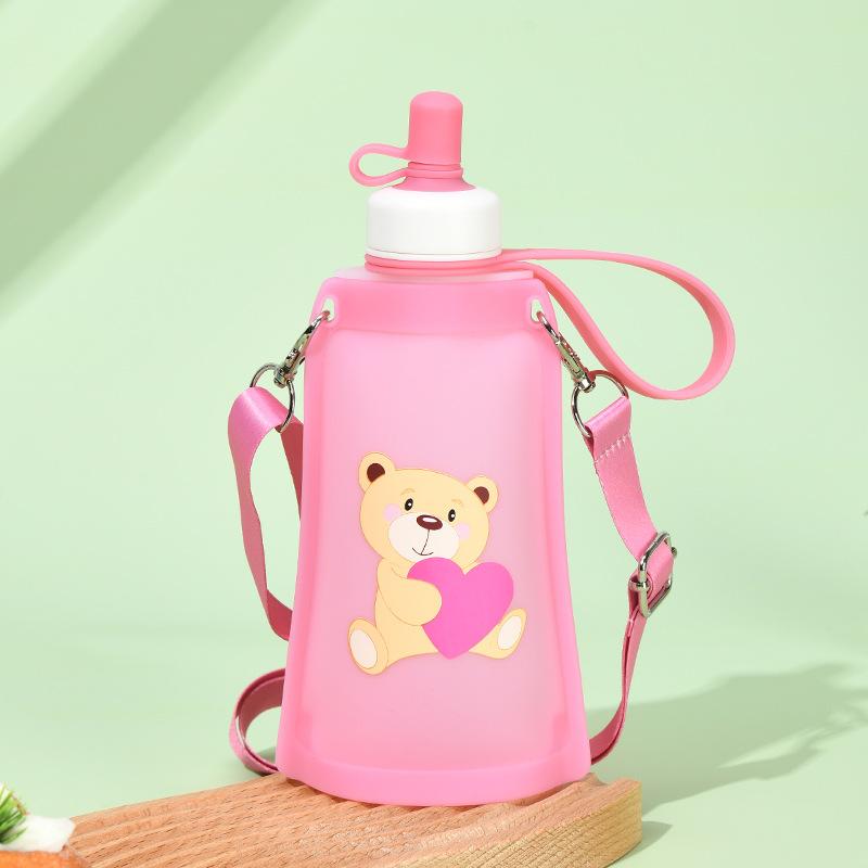 Children's Food Grade Folding Outdoor Student Sports Anti-choke Portable Water Cup