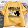 Antarctica T Shirt South Pole Tshirt Funny Cute Penguin Tshirt Casual Cotton Short Sleeve Round Neck Graphic T Shirts Clothes