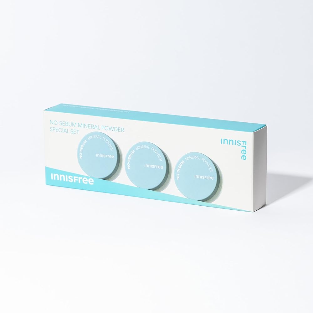 Innisfree No Sebum Mineral Powder 3-Pack Oil Control Mattifying Loose Powder 5g
