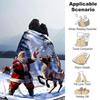1pc Santa Claus Snowballs Blanket Lightweight Flannel Throw for Sofa Bed Travel Camping Livingroom Office Couch Chair