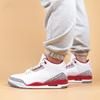 Air Jordan 3 Retro GS Cardinal Red Kinder-Sneakers Weiß Light-Curry Zementgrau 398614-126