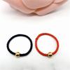 Lucky Black Red Rope Braided Couple Ring For Women Men Gold Color Lover Wedding Transfer Beads Ring Anniversary Gift