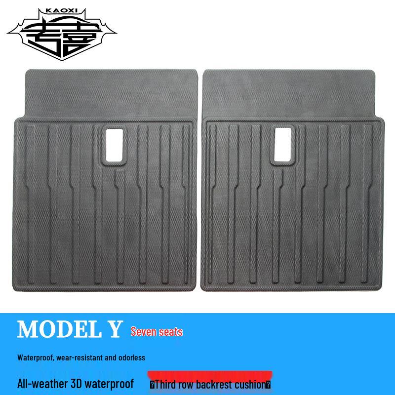 2022 Tesla Model Y TPE Non-Slip Wear-Resistant Foot Pads: 5/7-Seat Front & Rear Trunk Mats